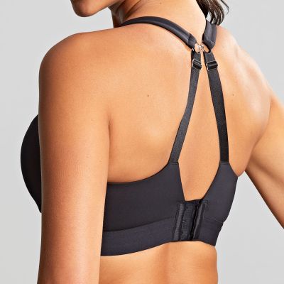 Panache Sport Endurance UW Non-Padded Sports Bra Black Underwired, non-padded sports bra with racer back option. 60-90, D-M 5022-BLK
