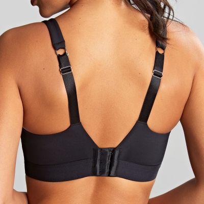 Panache Sport Endurance UW Non-Padded Sports Bra Black Underwired, non-padded sports bra with racer back option. 60-90, D-M 5022-BLK