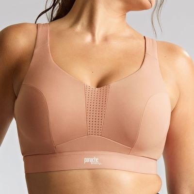 Panache Sport Endurance UW Non-Padded Sports Bra - Dusty Rose Underwired, non-padded sports bra with racer back option. 60-90, D-M 5022-DUE