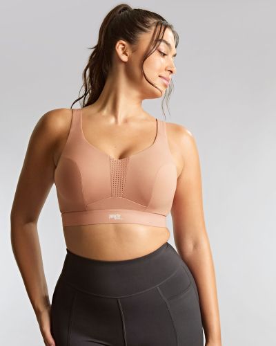 Panache Sport Endurance UW Non-Padded Sports Bra - Dusty Rose Underwired, non-padded sports bra with racer back option. 60-90, D-M 5022-DUE