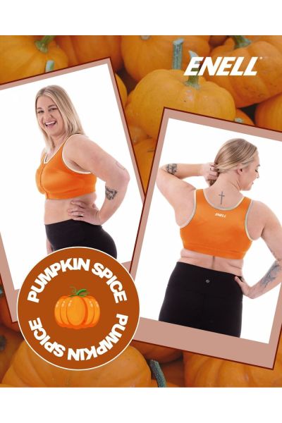 Enell Enell High Impact Sports Bra Pumpkin Spice Non-wired sports bra with front closure. 00-8 NL-100-800/PUS