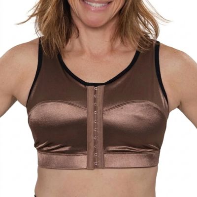 Enell Enell High Impact Sports Bra - Mocha Latte Non-wired sports bra with front closure. 00-8 NL-100-210/MOL
