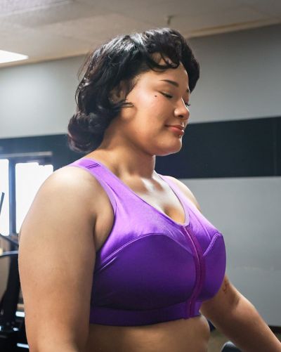 Enell Enell High Impact Sports Bra - Purple Pansy Non-wired sports bra with front closure. 00-8 NL-100-510/PUP