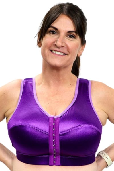 Enell Enell High Impact Sports Bra - Purple Pansy Non-wired sports bra with front closure. 00-8 NL-100-510/PUP