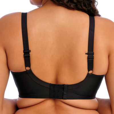 Elomi Energise UW NP Sports Bra Black Underwired non-padded sports bra 70-100, D-O EL8041-BLK