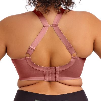 Elomi Energise UW NP Sports Bra - Rosewood Underwired non-padded sports bra. 70-100, D-O EL8041-ROW