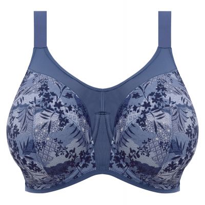 Elomi Energise UW Sports Bra Vintage Denim Underwired non-padded sports bra 70-100, D-O EL8042-VTD