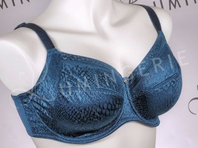 Fantasie Envisage Soft Side Support Bra Deep Ocean Underwired, unpadded side support bra 65-90, D-L FL6911-DON