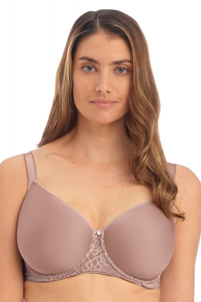 Fantasie Envisage UW Spacer Bra Taupe Full cup, smooth, moulded, unpadded bra with underwires 65-90, D-K FL6912-TAE