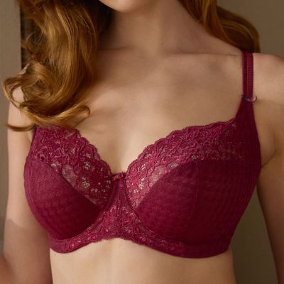 Panache Envy UW Full Cup Bra Sparkling Cherry Underwired, non-padded, full cup bra. 70-90, F-O 7285A-SPA-CHE