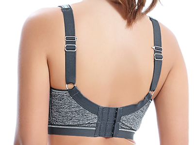 Freya Active Epic Crop Top Sports Bra Carbon Underwired padded sports bra with convertible straps 65-90, D-K AA4004-CON