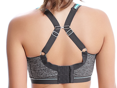 Freya Active Epic Crop Top Sports Bra Carbon Underwired padded sports bra with convertible straps 65-90, D-K AA4004-CON