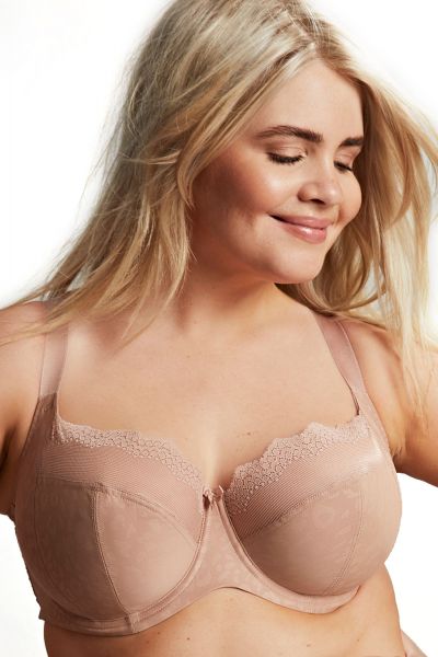 Sculptresse by Panache Esme UW Balcony Bra Mocha Animal Underwired, non-padded balcony with stretch top cup. 75-105, E-M 10921-MOA