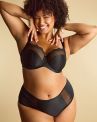 Sculptresse by Panache Esme Deep Brief Black Animal-thumb Normal rise, high leg brief. M/38 - 5XL/50 10924-BLA