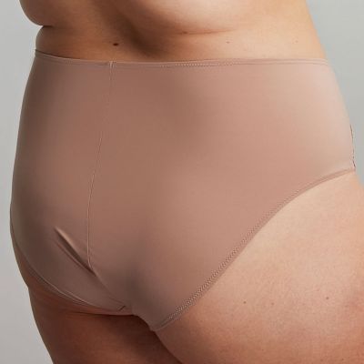 Sculptresse by Panache Esme Deep Brief Mocha Animal Normal rise, high leg brief. M/38 - 5XL/50 10924-MOA