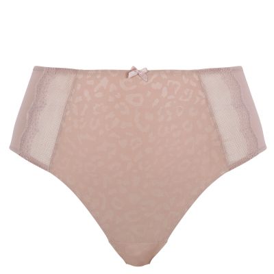 Sculptresse by Panache Esme Deep Brief Mocha Animal Normal rise, high leg brief. M/38 - 5XL/50 10924-MOA
