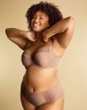 Sculptresse by Panache Esme UW Balcony Bra Mocha Animal-thumb Underwired, non-padded balcony with stretch top cup. 75-105, E-M 10921-MOA