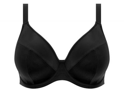 Elomi Essentials Plunge Swim Bra Black Underwired bikini bra 75-100, F-N ES7504-BLK