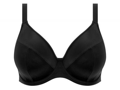 Elomi Essentials Plunge Swim Bra Black Underwired bikini bra 75-100, F-N ES7504-BLK