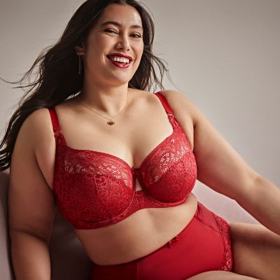 Sculptresse by Panache Estel UW Full Cup Bra Raspberry Underwired non-padded full cup lace bra. 75-105, DD-K 9685-RAY
