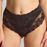 Panache Evangeline Deep Brief - Black-thumb Mid high stretch lace briefs from Evangeline range. 38-46 11434-BLK