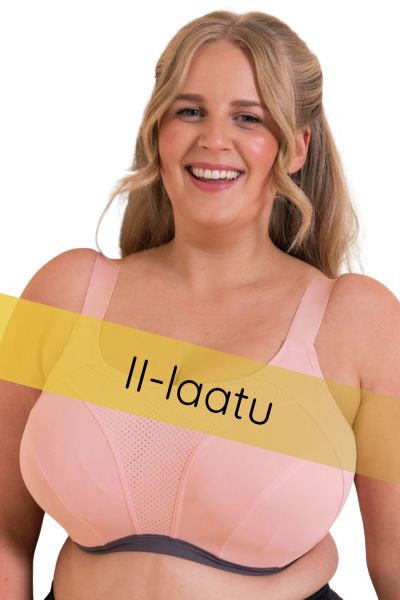 Curvy Kate B-grade: Every Move UW Sports Bra - Blush & Charcoal Underwired, non-padded high impact sports bra. 65-95, G-O CK-043113-BUC-II