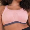 Curvy Kate Every Move UW Sports Bra - Blush & Charcoal-thumb Underwired, non-padded high impact sports bra. 65-95, G-O CK-043113-BUC