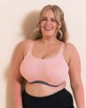 Curvy Kate Every Move UW Sports Bra - Blush & Charcoal-thumb Underwired, non-padded high impact sports bra. 65-95, G-O CK-043113-BUC