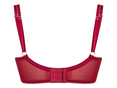 Scantilly by Curvy Kate Fallen Angel Balcony Bra Garnet Red Underwired, non-padded low balcony style bra 65-85, E-L ST-012-100-GRD