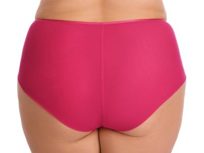 Nessa Felici Midi Brief Raspberry Normal rise brief with lace at front. 40-52 NO2-RSP