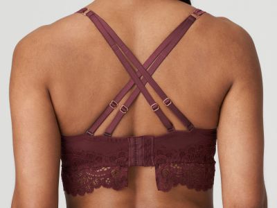 PrimaDonna First Night Plunge Longline Bra Merlot Underwired, non-padded plunge longline bra 70-90, D-G 0141886-MRL