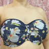 Panache Swimwear Florentine Bandeau Bikini Navy Floral-thumb Underwired, strapless padded bandeau bikini top 65-85 DD-G SW1053-NAV