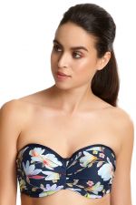 Florentine Bandeau Bikini Navy Floral