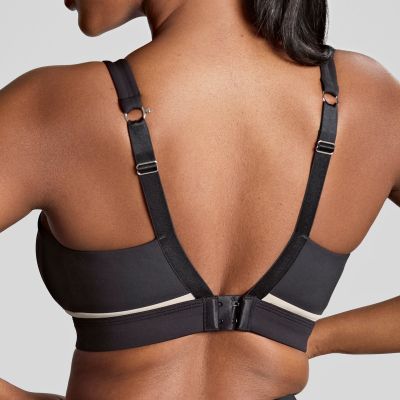 Panache Sport 7344 Freedom NW Non-Padded Sports Bra Black / Chalk Non-wired, non-padded sports bra with racer back option. 60-90, D-M 7344-BLK/CHK