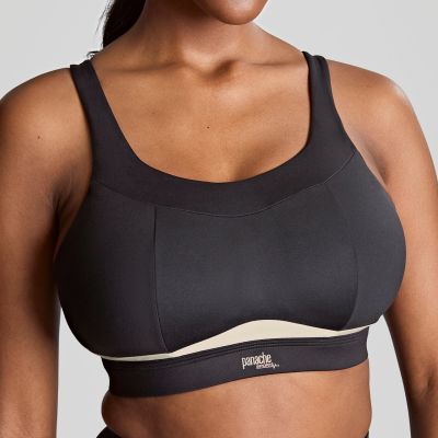 Panache Sport 7344 Freedom NW Non-Padded Sports Bra Black / Chalk Non-wired, non-padded sports bra with racer back option. 60-90, D-M 7344-BLK/CHK