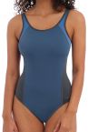 Freya Active Freestyle UW Swimsuit Denim-thumb Underwired swimsuit with built in bra and convertible straps 65-90 D-K AW3969-DEN