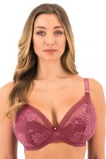 Fusion Lace UW Padded Plunge Bra Rosewood