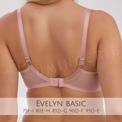 Gaia Lingerie Evelyn UW Semi Soft Bra -  Rose Pink Underwired, semi soft bra. 75-105, D-L BS-1342-ROZ