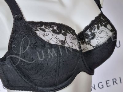 Gaia Lingerie Goldie Nouveau Semi Soft Bra Black Underwired, semi soft bra 65-105, D-L BS-899-CZ2