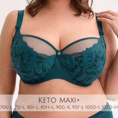 Gaia Lingerie Keto Semi Soft Bra Petrol Underwired, semi soft bra. 70-105, D-L BS-1134-ZIE