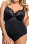Gorsenia Gala Underwired Body Black-thumb Body with wired, non-padded bra 75-95, D-H K356-CZA