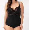 Gorsenia Gala Underwired Body Black-thumb Body with wired, non-padded bra. 75-95, D-H K356-CZA