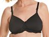 Royce Georgia T-shirt Bra Black-thumb Wirefree, almost full cup style smooth and seamfree t-shirt bra with bilateral pockets 70-95, D-FF 886P-BLK