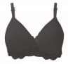 Royce Georgia T-shirt Bra Black-thumb Wirefree, almost full cup style smooth and seamfree t-shirt bra with bilateral pockets 70-95, D-FF 886P-BLK