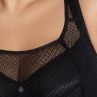 Nessa Georgia UW Soft Crop Top Bra - Black-thumb Underwired, unpadded soft cup balconnet with mesh crop top layer. 65-110, D-P GEO-560-CZA