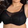 Nessa Georgia UW Soft Crop Top Bra - Black-thumb Underwired, unpadded soft cup balconnet with mesh crop top layer. 65-110, D-P GEO-560-CZA
