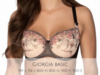 Gaia Lingerie Giorgia Semi Soft Bra Black Underwired, semi soft bra 70-105, D-L BS-1182-CZA