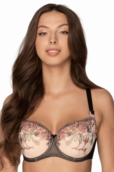 Gaia Lingerie Giorgia Semi Soft Bra Black Underwired, semi soft bra 70-105, D-L BS-1182-CZA