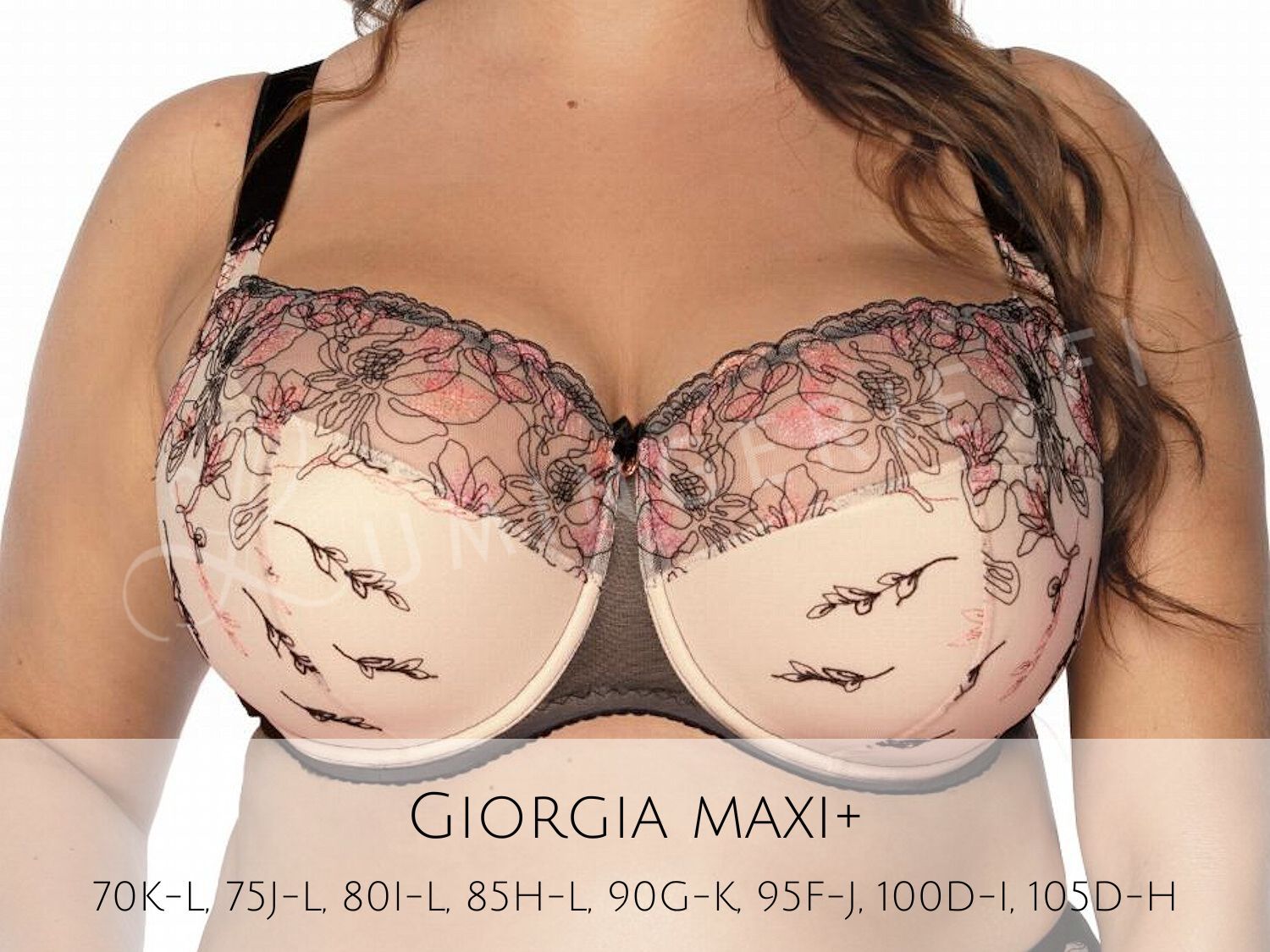 Gaia Lingerie Giorgia Semi Soft Bra Black  Lumingerie bras and underwear  for big busts