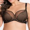 Gorsenia Gisela Soft Bra Black Tiger-thumb Underwired, non-padded mesh bra. 65-100, D-M K879